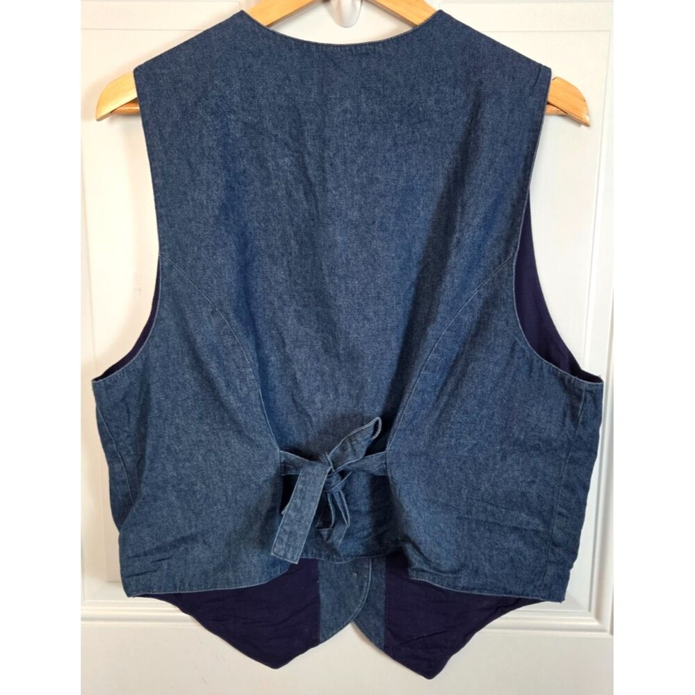 Vintage 90s Embroidered Halloween Vest Top Size L Karen Scott Festive - Picture 5 of 6